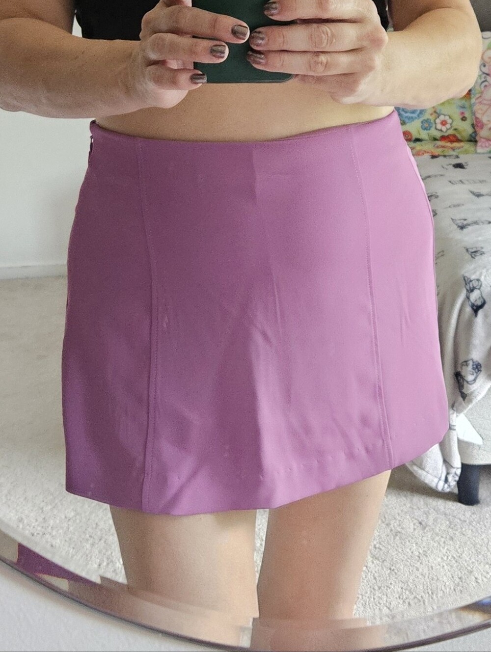 Jason Wu Purple A-Line Skirt W Built In Shorta, Size M, NWT
